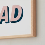 "Be Rad" - Art Print in Sea and Sand by Christine Sullivan Houlihan - Frame Close-up