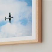 "Sky High" - Art Print in Sky Blue by Janet Cruz - Frame Close-up