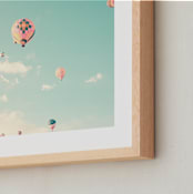 "Sky Dreams Forever" - Art Print in mint by Caroline Mint - Frame Close-up