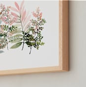 "Foliage Singing" - Art Print in Sage by Yao Cheng Design - Frame Close-up