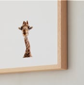 "Hello up there!" - Art Print in savanna gold by Alicia Abla - Frame Close-up
