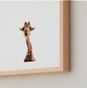 "Hello up there!" - Art Print in savanna gold by Alicia Abla - Frame Close-up