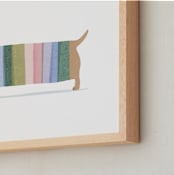 "Colorful Dog" - Art Print in Candy by Karidy Walker - Frame Close-up