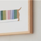 "Colorful Dog" - Art Print in Candy by Karidy Walker - Frame Close-up