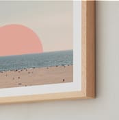 "Feels Like Summer" - Art Print in Salmon by Kimberly Young - Frame Close-up