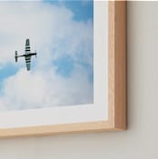 "Sky High" - Art Print in Sky Blue by Janet Cruz - Frame Close-up