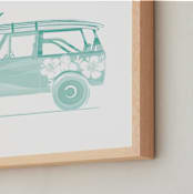 "Beaching 1" - Art Print in minty fresh by Rebecca Marchese - Frame Close-up