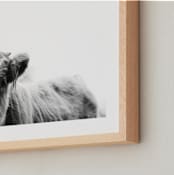 "Leon" - Art Print in Black White by Amy Carroll - Frame Close-up