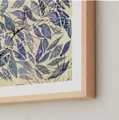 "Handle with care" - Art Print in Delicate Plumbago by Bethania Lima - Frame Close-up