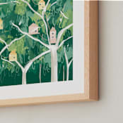 "Forest Village" - Art Print in Jungle by Krissy Bengtson - Frame Close-up