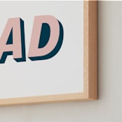 "Be Rad" - Art Print in Sea and Sand by Christine Sullivan Houlihan - Frame Close-up