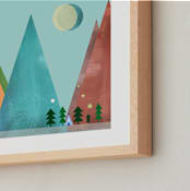 "Hill Country" - Art Print in Country Blue by AlisonJerry - Frame Close-up