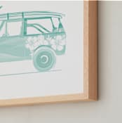 "Beaching 1" - Art Print in minty fresh by Rebecca Marchese - Frame Close-up