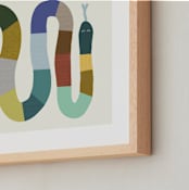 "Quilted Snake" - Art Print in Muted Multi by Kelly Watkins - Frame Close-up