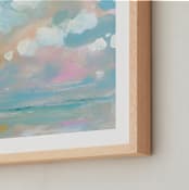 "Turquoise Beach" - Art Print in Turquoise by Lindsay Megahed - Frame Close-up