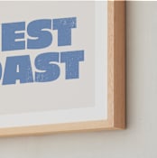 "Coast Vibes III" - Art Print in Coastal Blue by Itsy Belle Studio - Frame Close-up