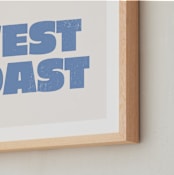 "Coast Vibes III" - Art Print in Coastal Blue by Itsy Belle Studio - Frame Close-up