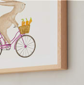 "Fast Riders IV" - Art Print in Violet by Francisca Reyes - Frame Close-up