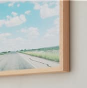 "Eastbound Through West Texas" - Art Print in Big Sky by Kate Wong - Frame Close-up