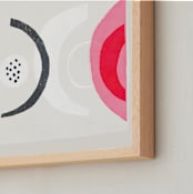 "Abstract No.17" - Art Print in Bubblegum pink by Francesca Iannaccone - Frame Close-up