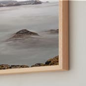 "Peaceful Ocean" - Art Print in Foggy grey by NSMARK - Frame Close-up