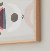 "Abstract No.15" - Art Print in Salmon pink by Francesca Iannaccone - Frame Close-up