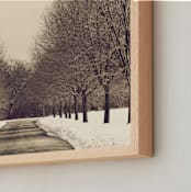 "Winter's Silence" - Art Print in Bark Brown by Gray Star Design - Frame Close-up