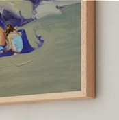 "Zachary and Violet Oxnard II" - Art Print in Raw Sienna by Annie Seaton - Frame Close-up