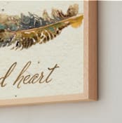 "Kind Heart" - Art Print in Yellow Gold by Stephanie Toral - Frame Close-up