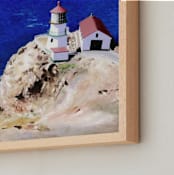 "Diminutive by Day" - Art Print in Pacific Blue by Robert Deem - Frame Close-up