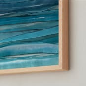"Oceans Edge" - Art Print in ocean blue by Jenny Phillips - Frame Close-up