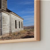 "Lost Church-- New Mexico" - Art Print in desert sky by Kate Binns - Frame Close-up