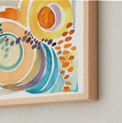 "Travel" - Art Print in Teal by Laura Bolter - Frame Close-up
