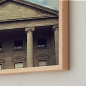 "Province House" - Art Print in Building Block Brown by Gray Star Design - Frame Close-up
