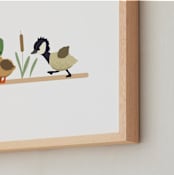 "Duck Duck Goose" - Art Print in Marsh by Diana Pinnell - Frame Close-up