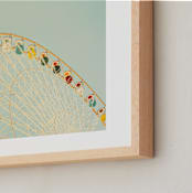 "Ferris Fantasy" - Art Print in Aqua by Paola Benenati - Frame Close-up