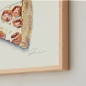 "Pepperoni Pizza" - Art Print in tomato red by Jackie Graham - Frame Close-up