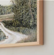 "Beyond The Bend" - Art Print in Forest Green by Hettie Roberts - Frame Close-up