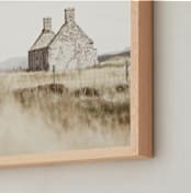 "highland prairie V" - Art Print in wheat by Kamala Nahas - Frame Close-up