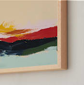 "Bursting With Pride 2" - Art Print in Rainbow by Caryn Owen - Frame Close-up