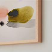 "Jubilation Echo" - Art Print in brown by Shina Choi - Frame Close-up