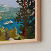 "Bright Ascent, 1" - Art Print in Lake Blue by Jess Franks - Frame Close-up