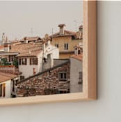 "verona rooftops" - Art Print in rusty brick by Crystal Lynn Collins - Frame Close-up