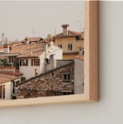 "verona rooftops" - Art Print in rusty brick by Crystal Lynn Collins - Frame Close-up