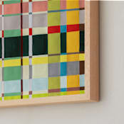 "Warp and Weft" - Art Print in Sea Green by Jane Clark - Frame Close-up