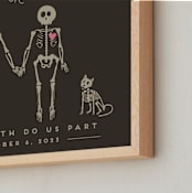 "Jessica Until Death" - Art Print in Charcoal by Katie Zimpel - Frame Close-up