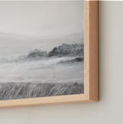 "Grassy Plain" - Art Print in Cool Grey by Deb Presutto - Frame Close-up