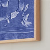 "Out of the Blue Clear Sky" - Art Print in Clear Sky Blue by Stacy Kron - Frame Close-up