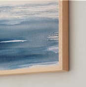 "Flow Seascape" - Art Print in Flowing Blue by Colleen Ehrlich - Frame Close-up
