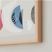 "Abstract No.16" - Art Print in Pink & Blue by Francesca Iannaccone - Frame Close-up